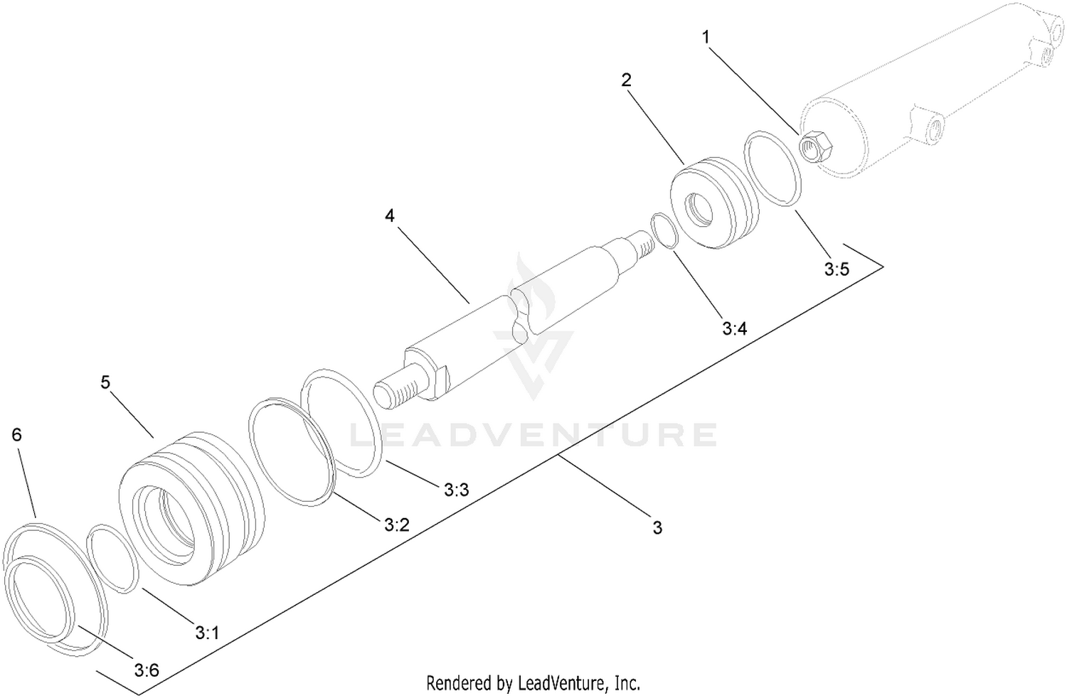 Hydraulic Lift Cylinder Assembly No. 94-5031