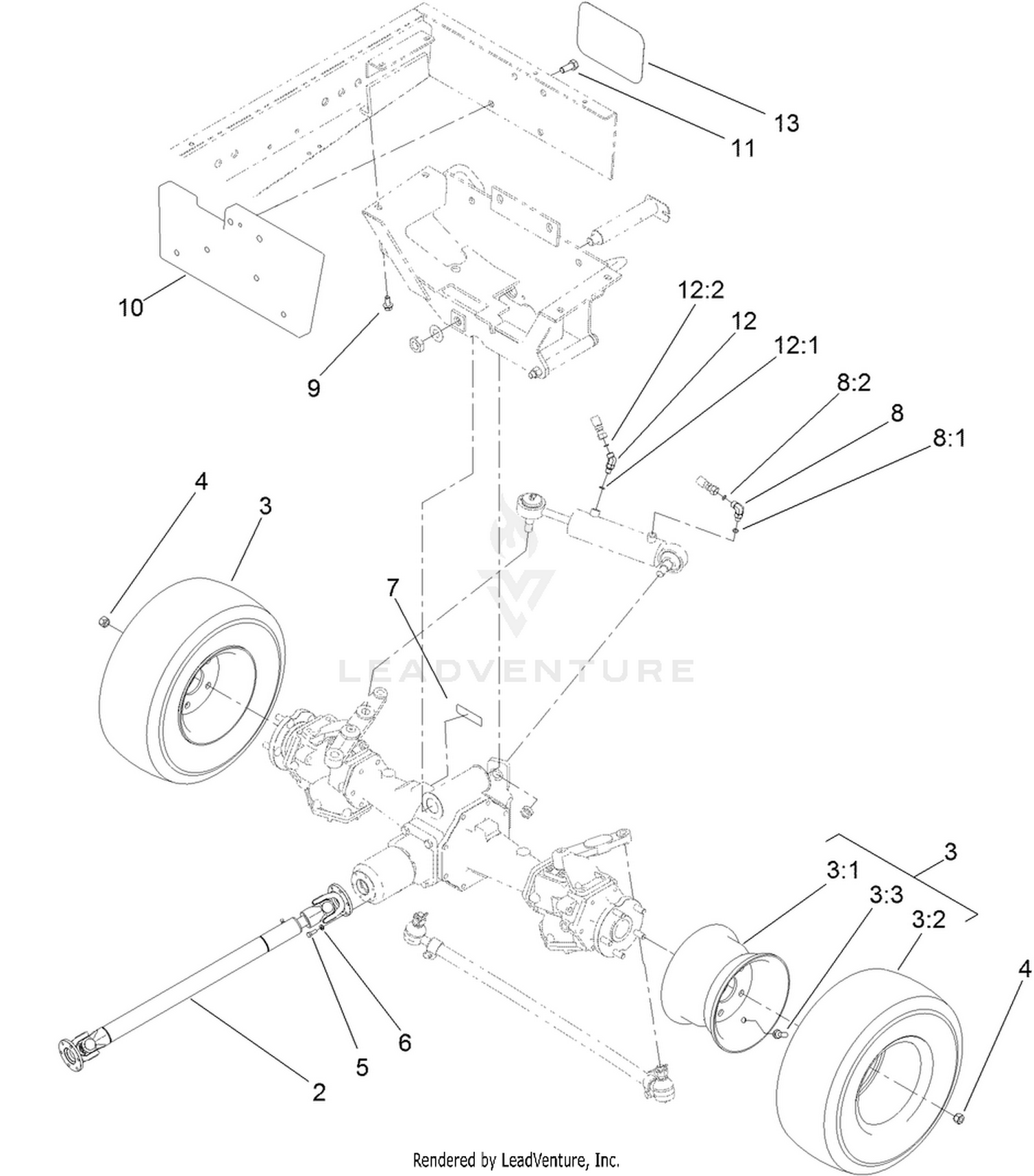 Driveshaft and 4 Wheel Drive Assembly