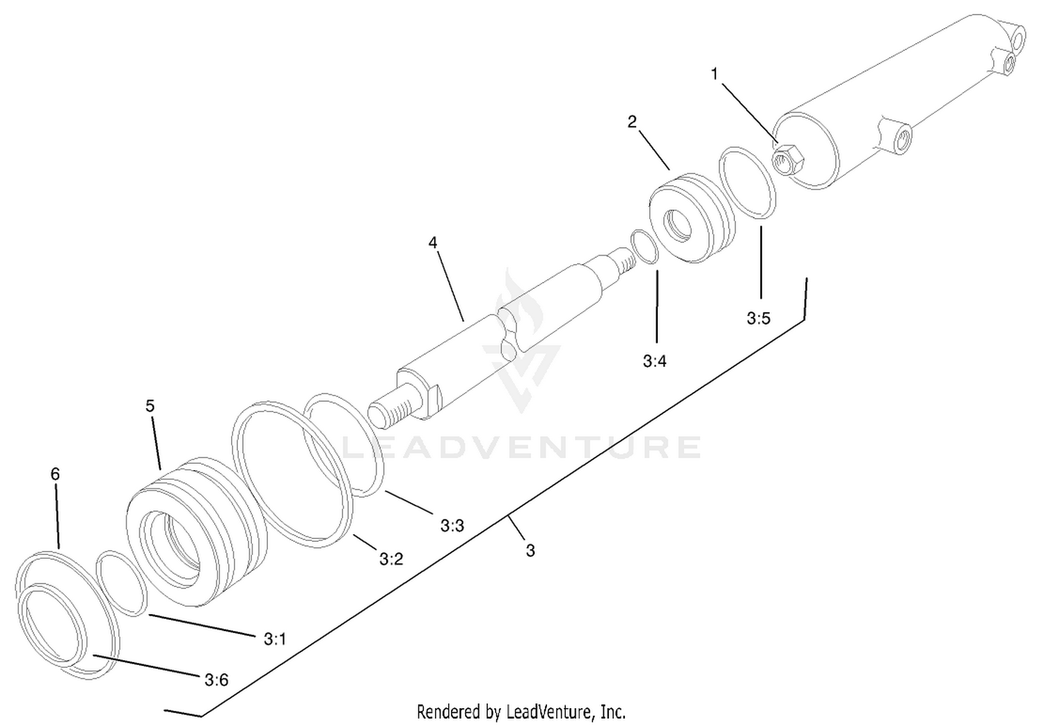 Hydraulic Lift Cylinder Assembly No. 94-5031