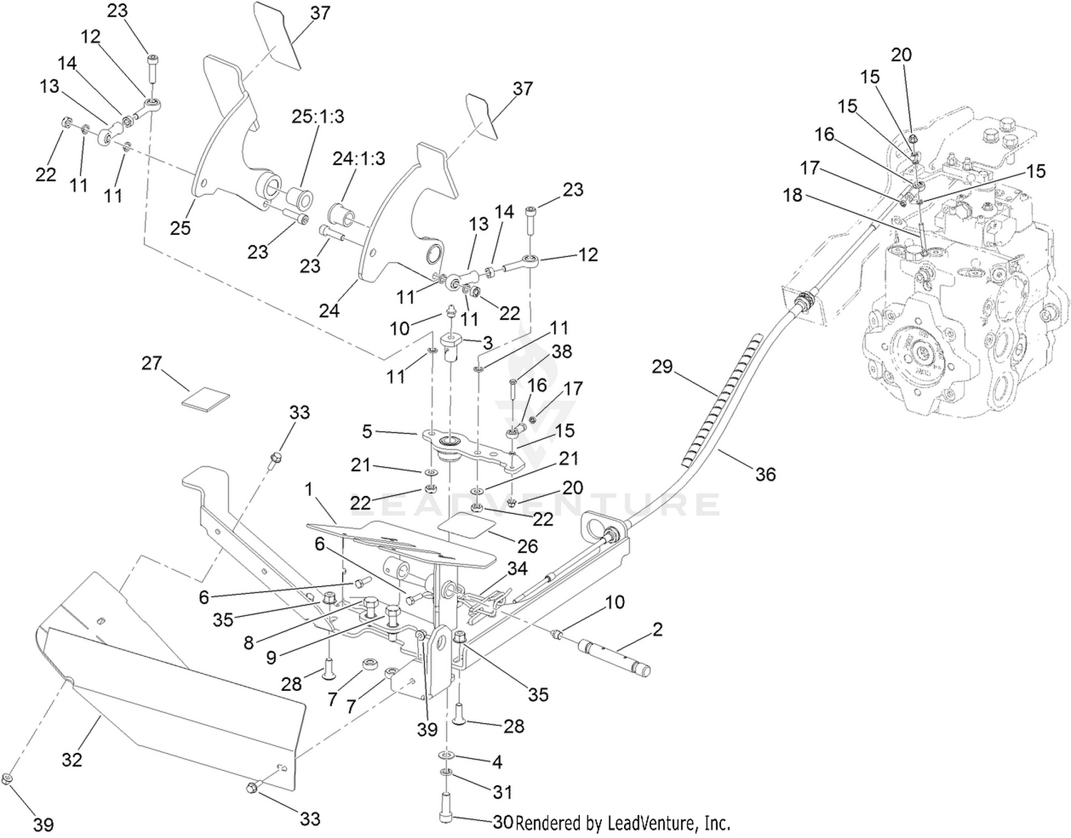 Control Pedals Assembly