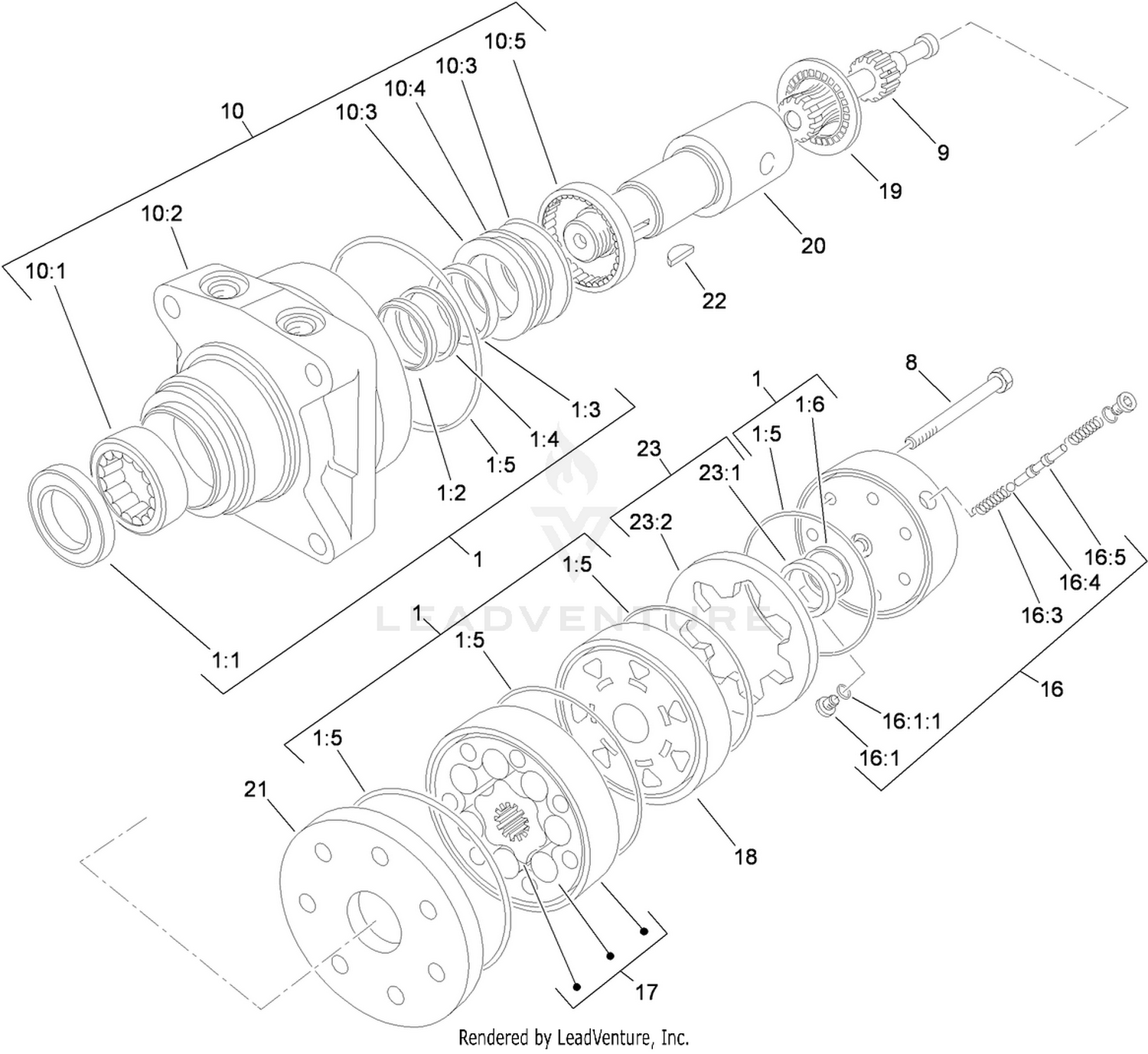 Hydraulic Motor Assembly No. 75-9840