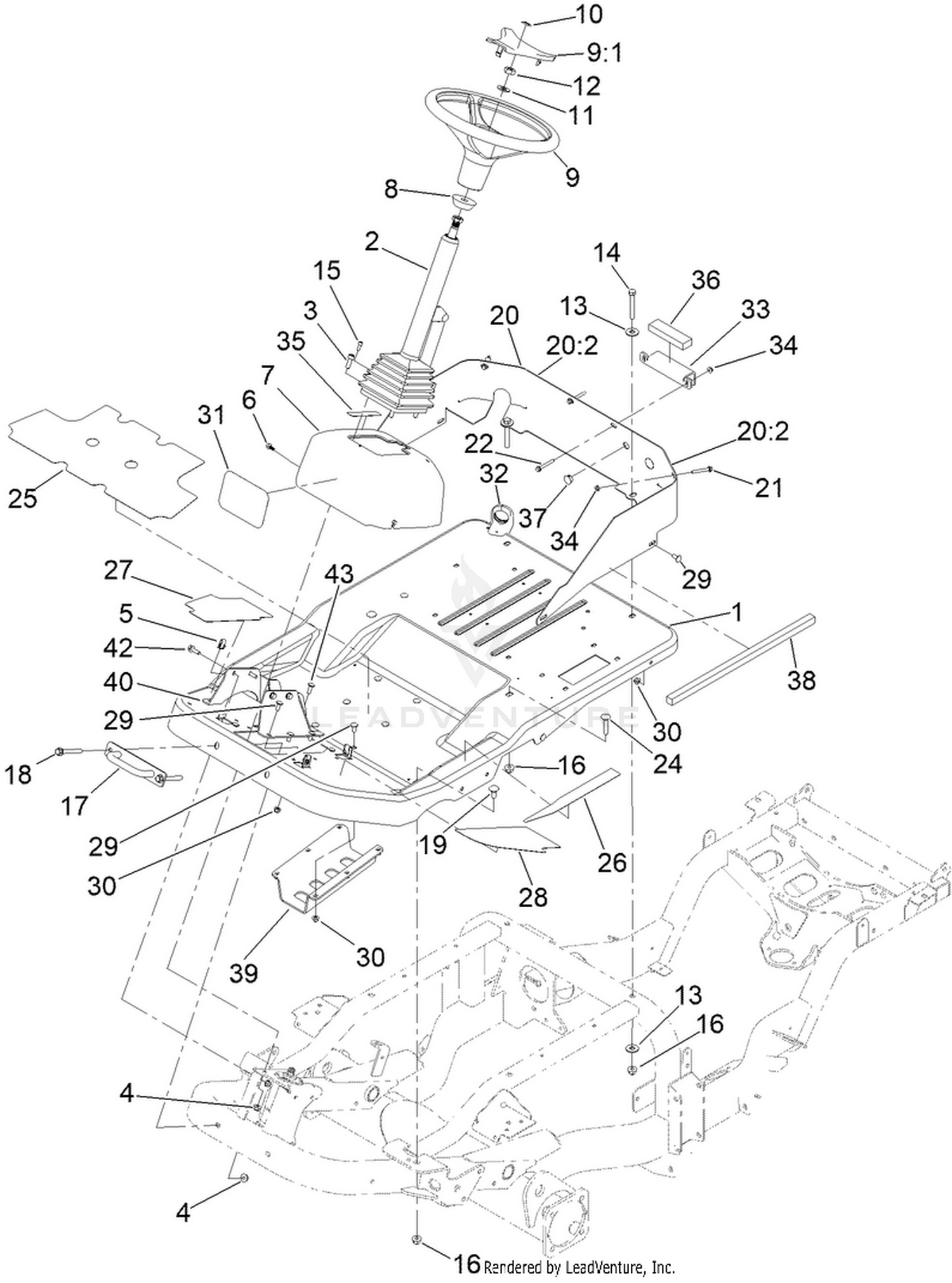 Platform, Steering and Console Assembly