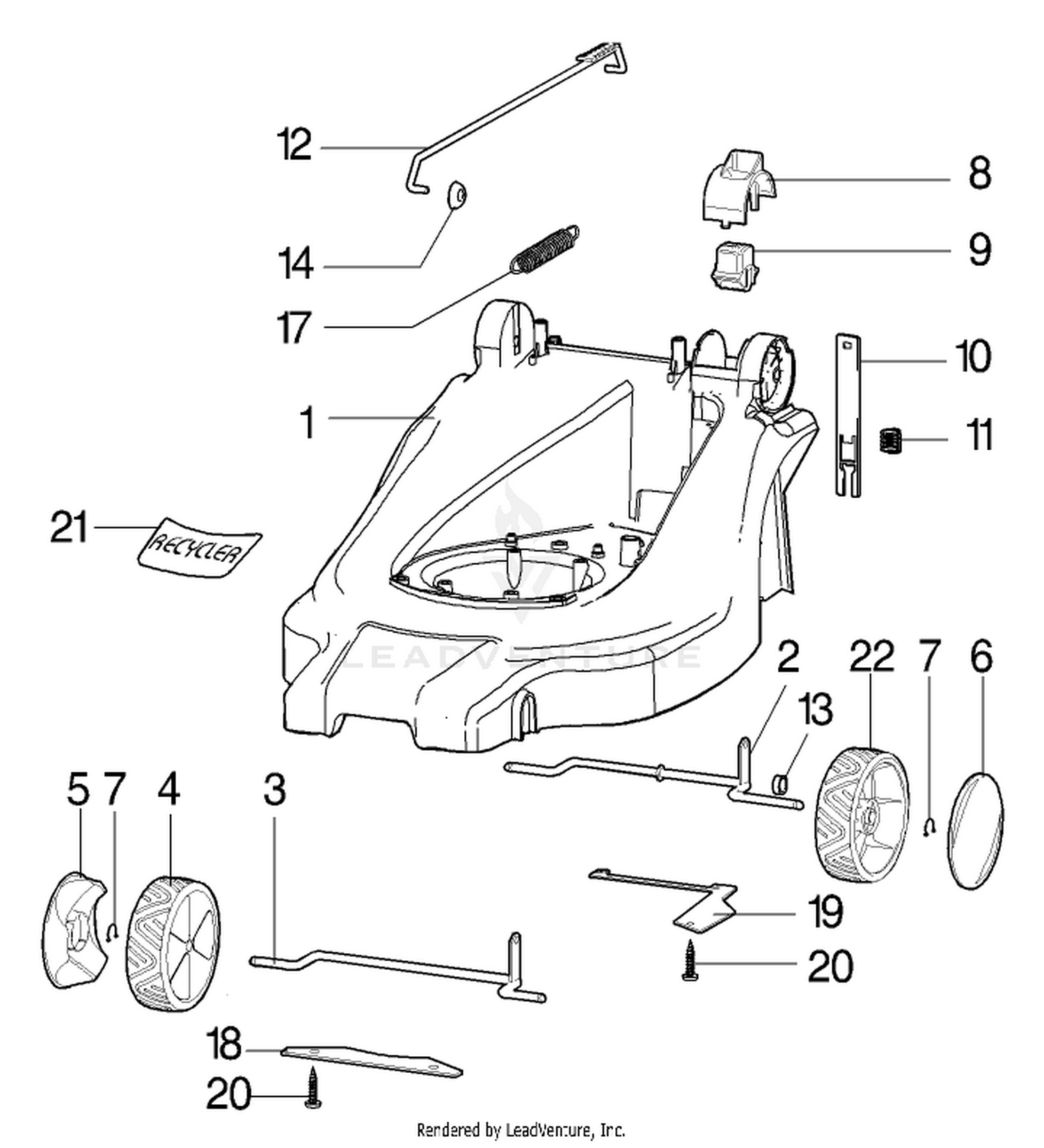 Chassis Parts Model-No. 21060, 21061  21062