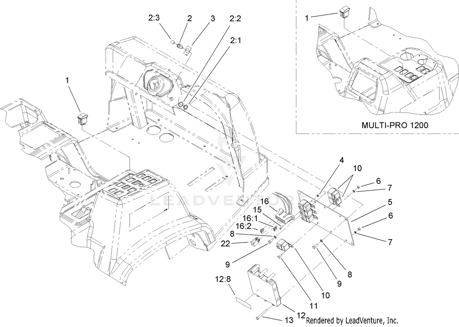 Multi Pro 1200 and 1250 Sprayer System Assembly