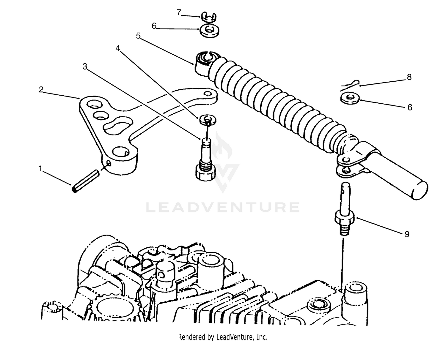 Lever Damper Tuff Torq Transmission K61 (toro)