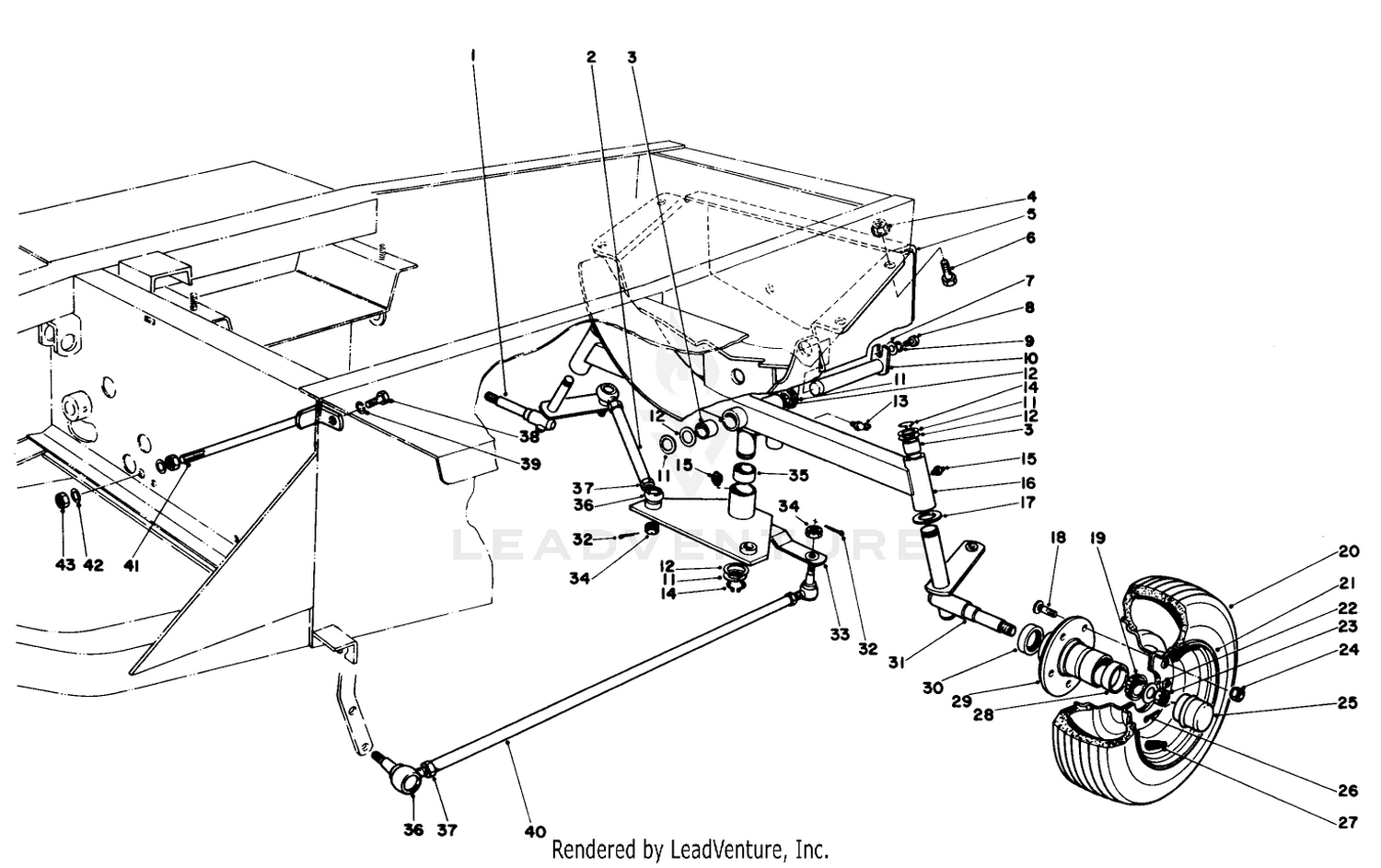 Rear Axle  Wheel Assembly