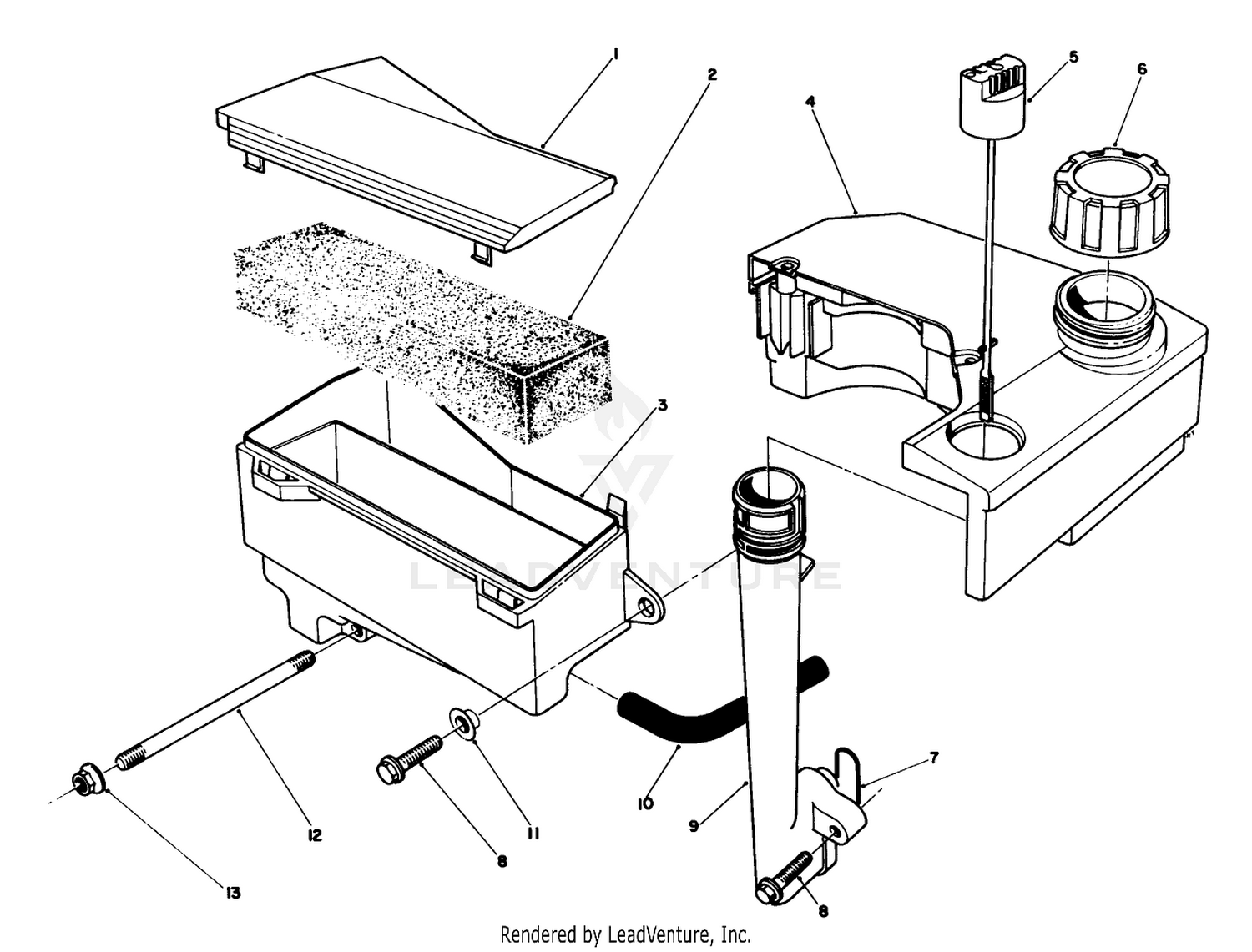 Air Cleaner  Fuel Tank Assembly (model No. Vmh7)