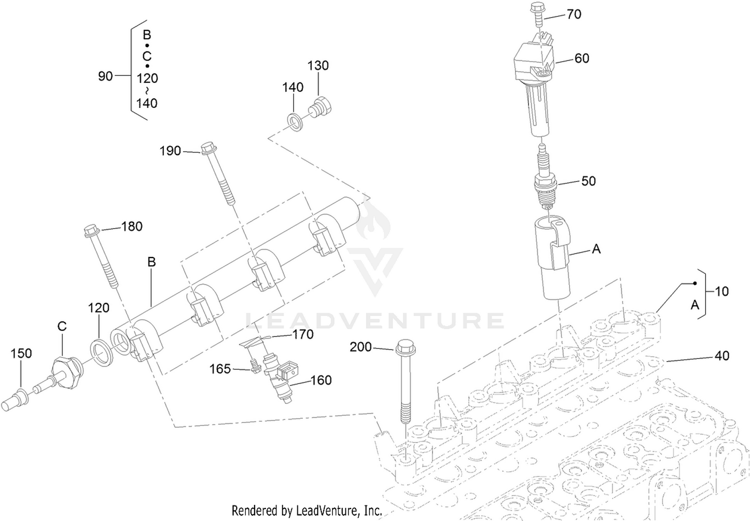 Ignition Coil and Delivery Pipe Assembly