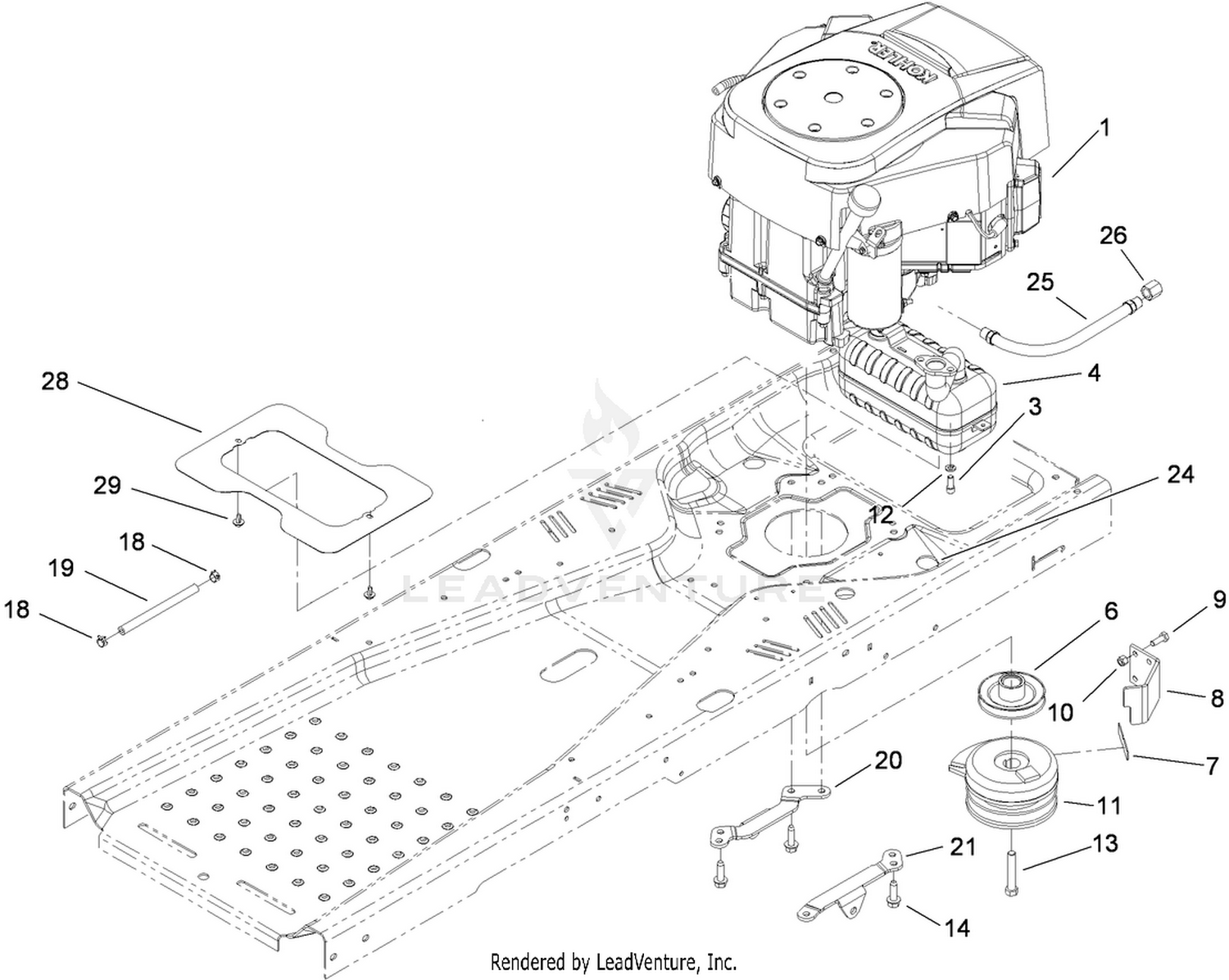 Engine and Clutch Assembly