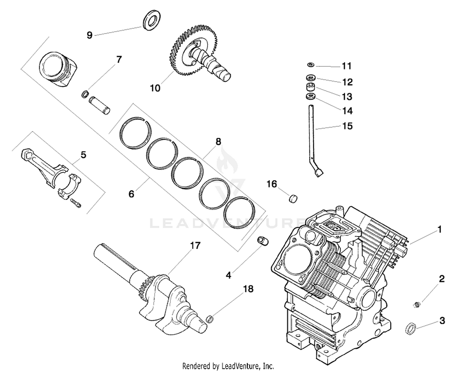 ENGINE KOHLER MODEL CH20S SPEC. NO. 64647