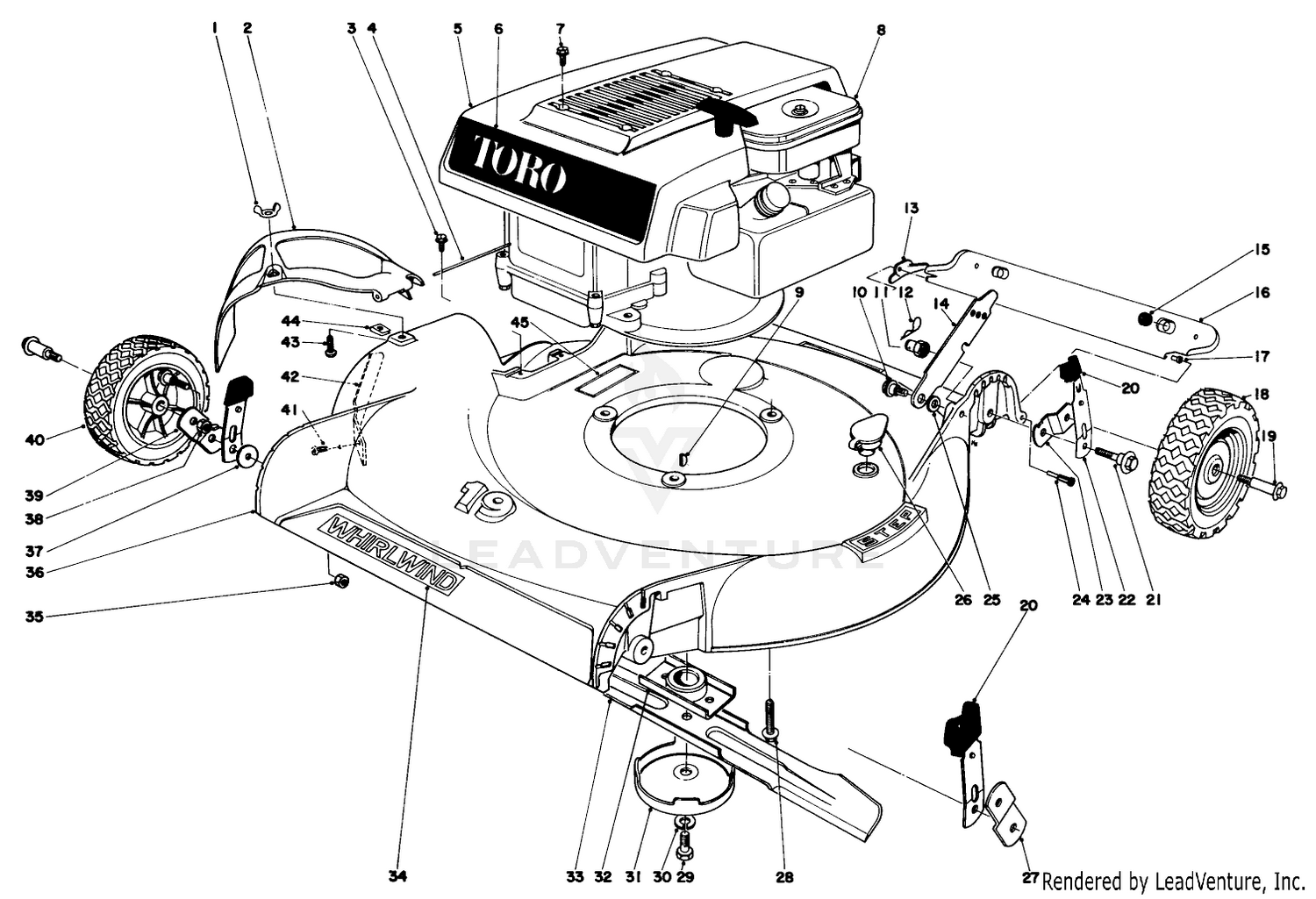 Housing And Engine Assembly Model 16073  16173