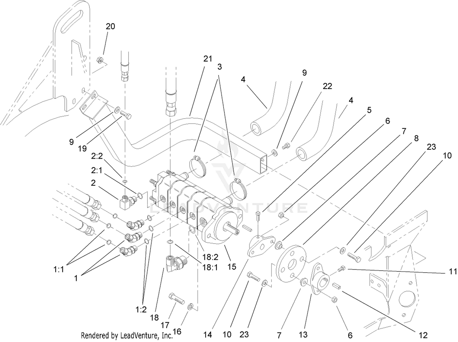 Hydraulic Pump Installation Assembly