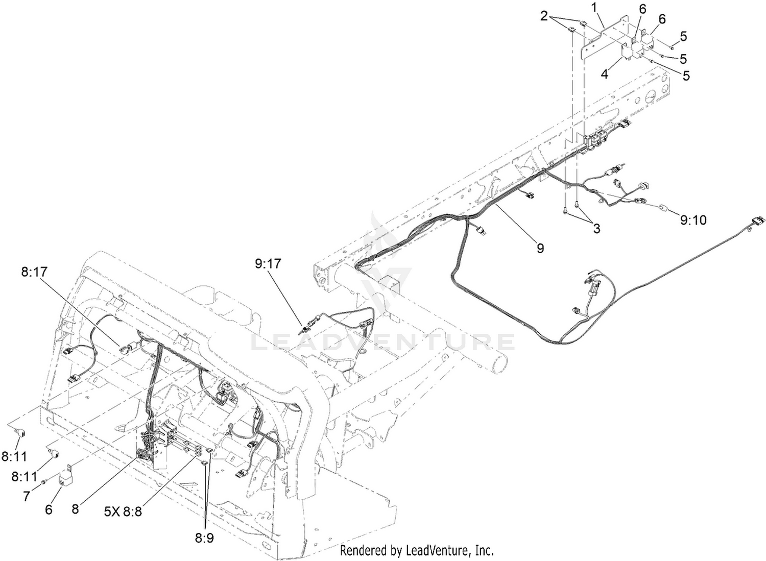 Front and Rear Wire Harness Assembly