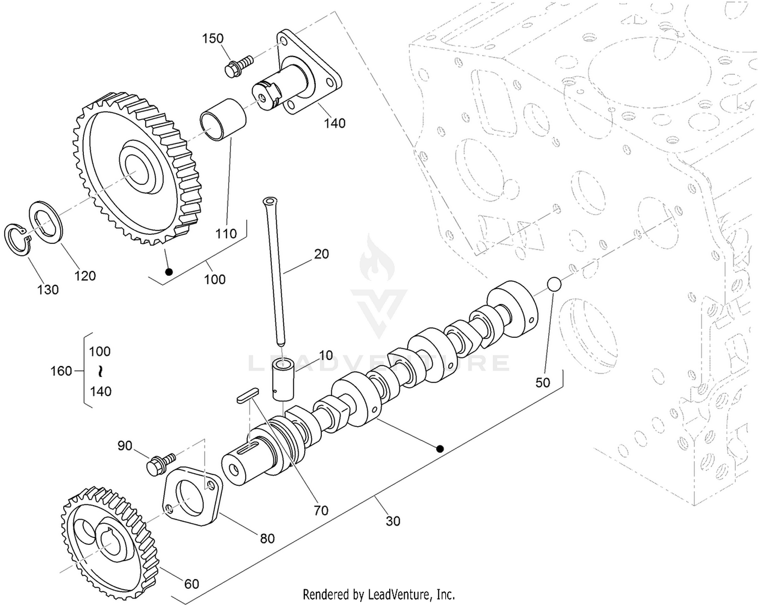 Camshaft and Idle Gear Shaft Assembly