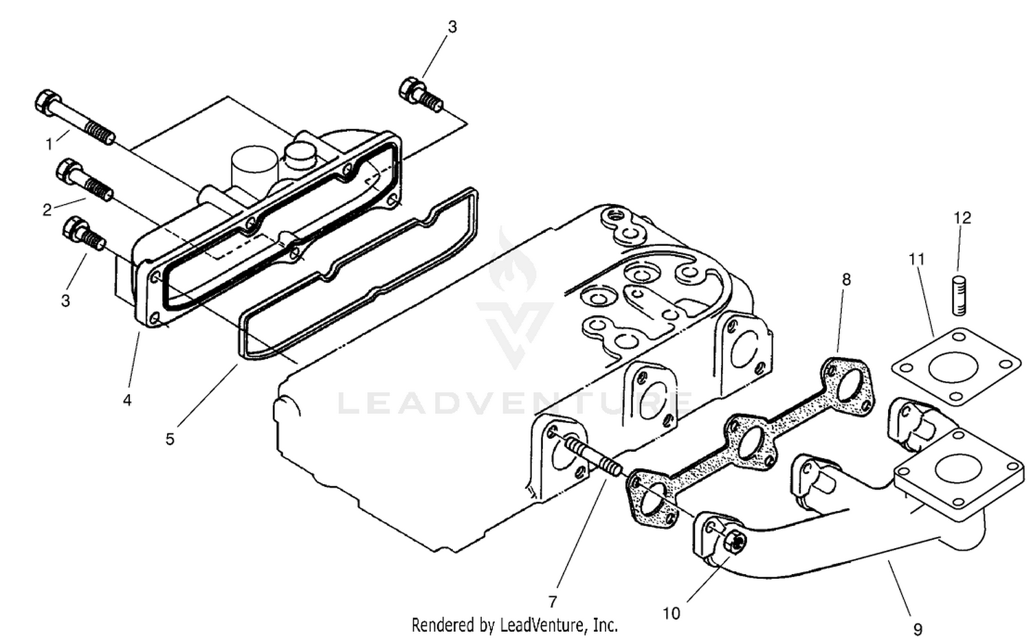 Exhaust Manifold And Gasket Assembly