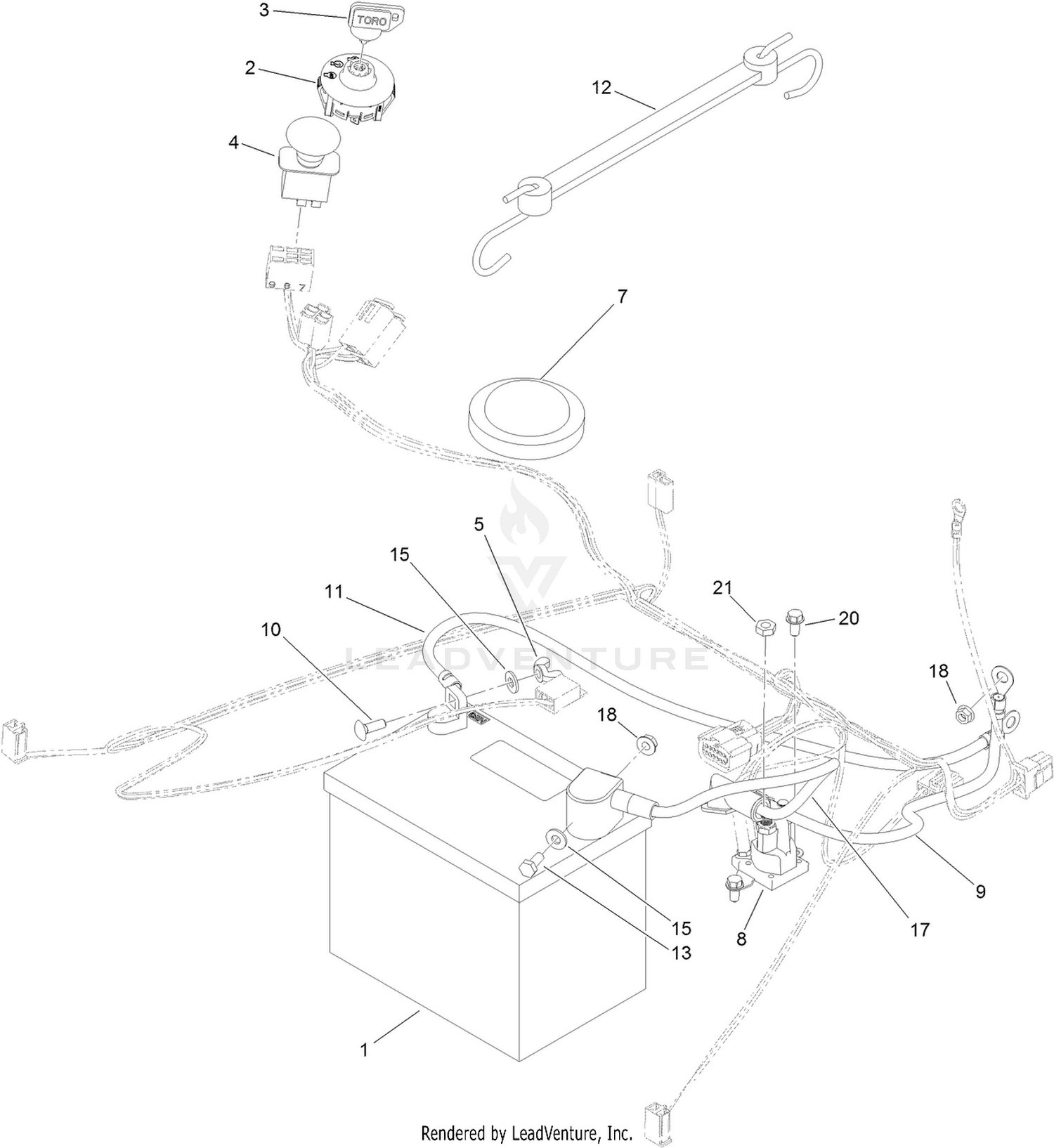 Battery and Electrical Assembly