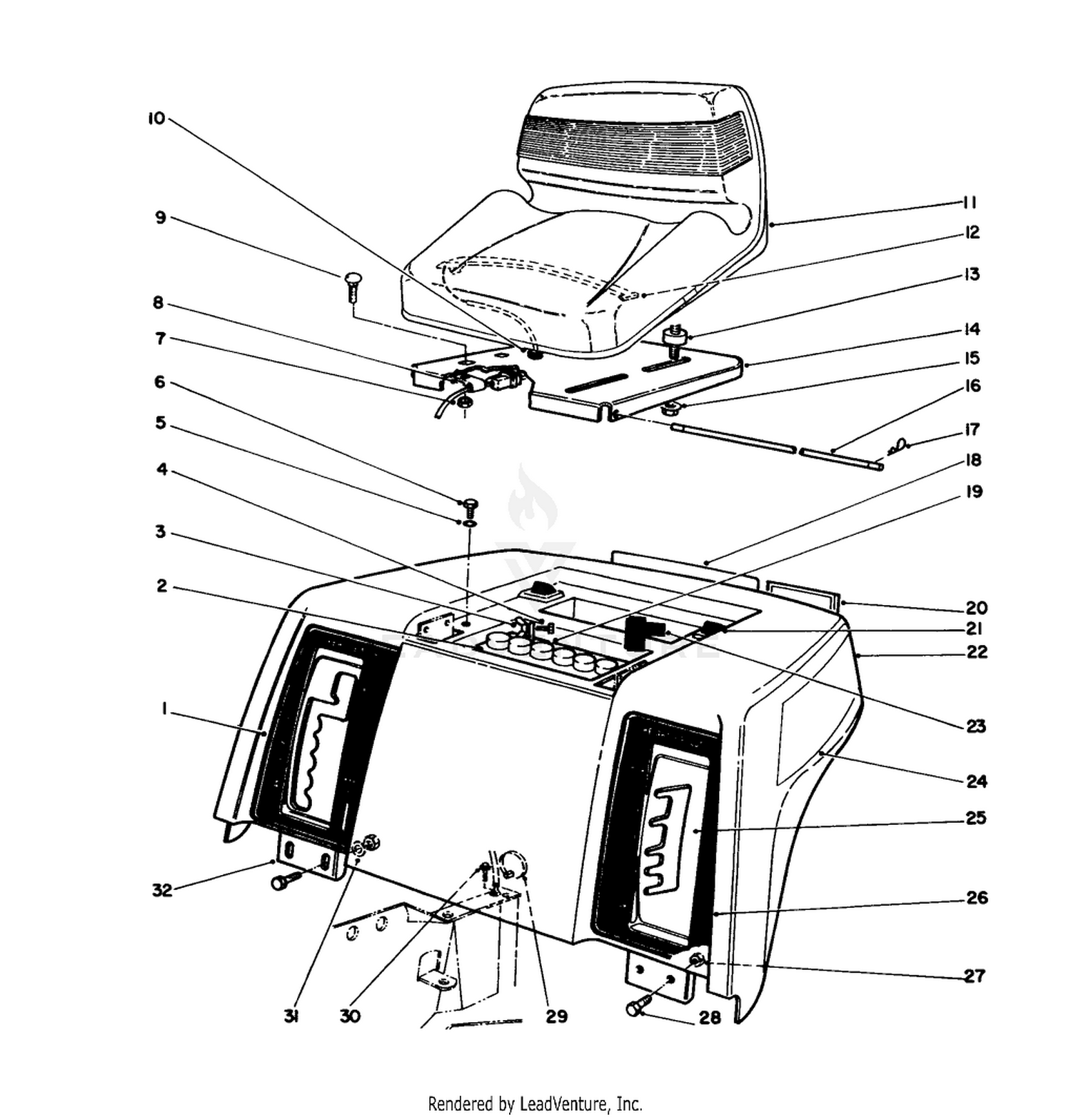 Rear Body  Seat Assembly