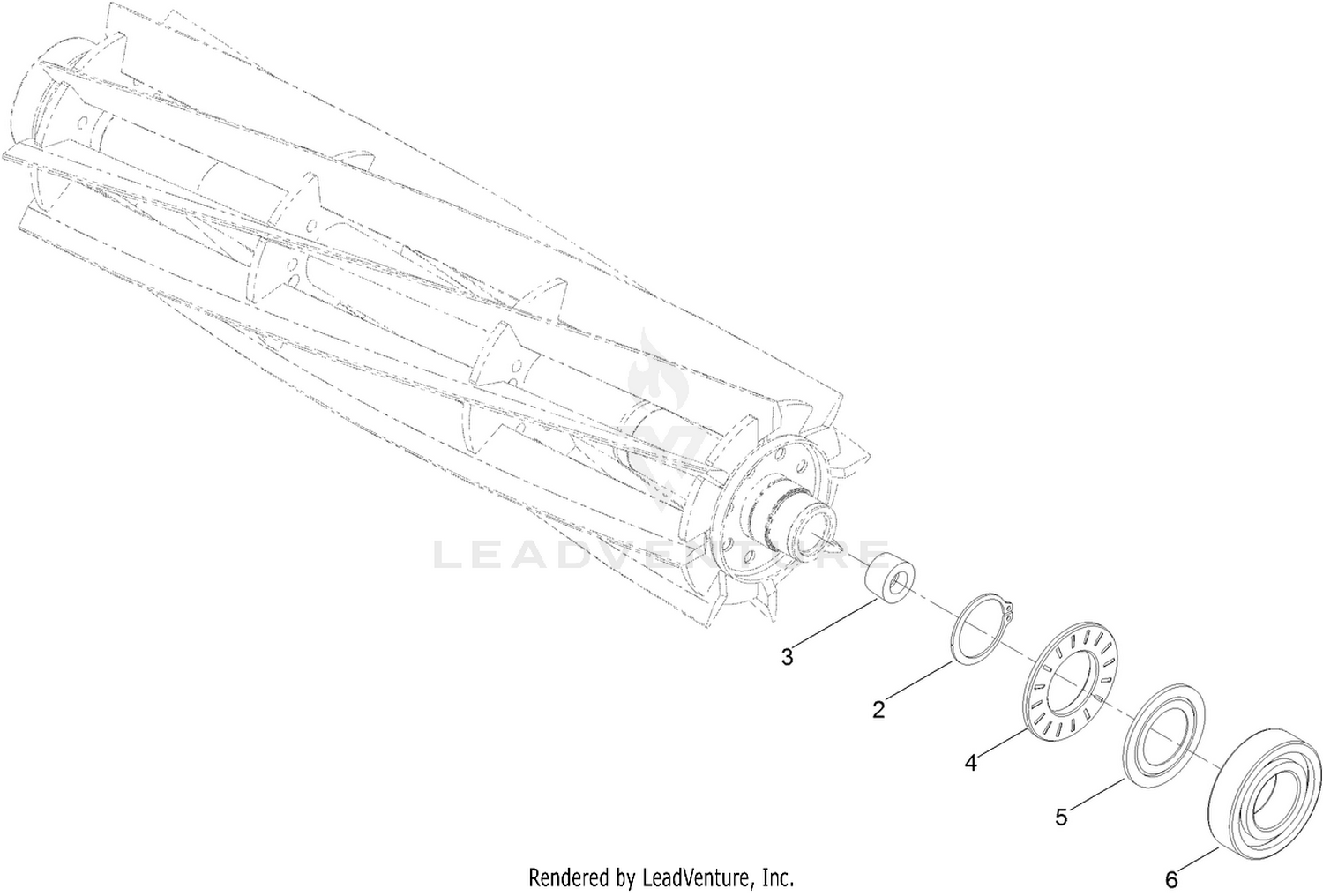 5in EdgeSeries + 18in Fairway, 8 Blade, Low Drag, Radial Reel Assembly  No. 137-8406
