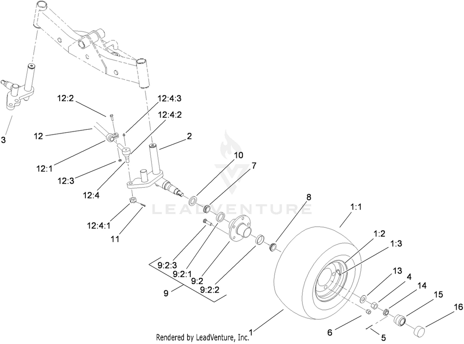 Wheel and Spindle Assembly