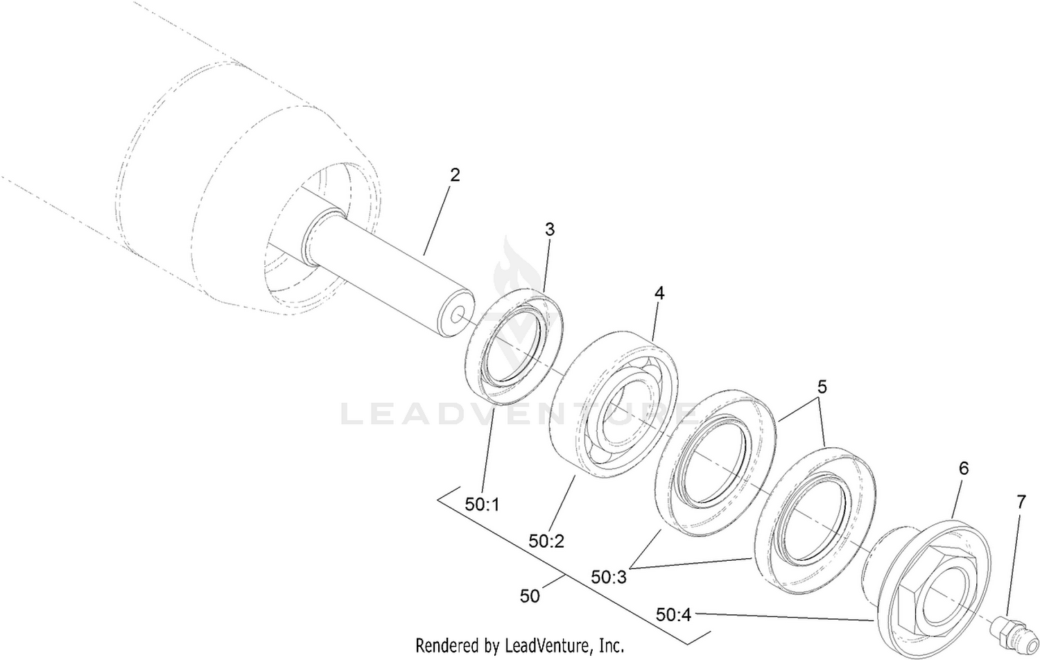 Short Rear Roller Assembly No. 112-1708