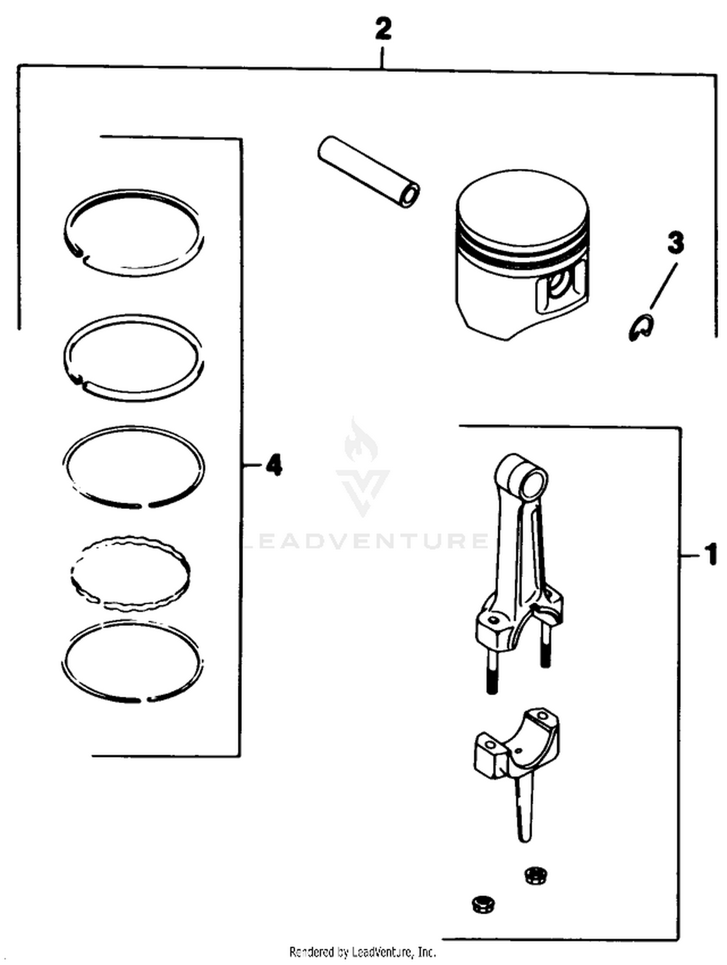 Engine Model No. M8t Type 301560 Piston  Rod