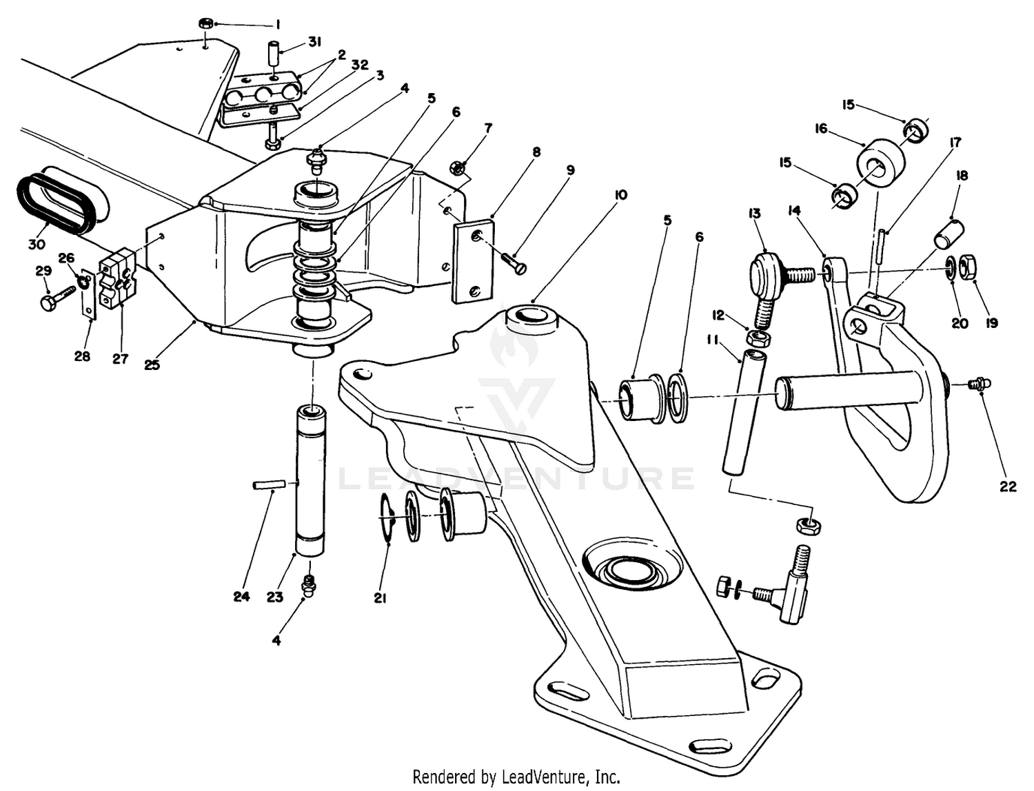 Wing Deck Lift Arm Assembly