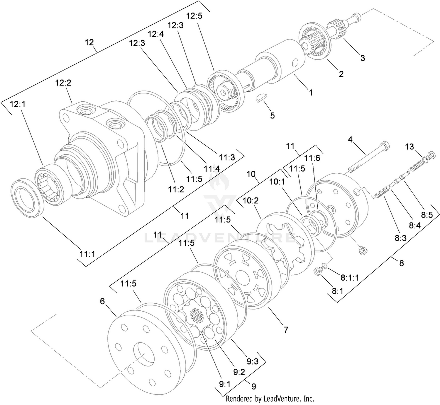 Hydraulic Motor Assembly No. 93-6888