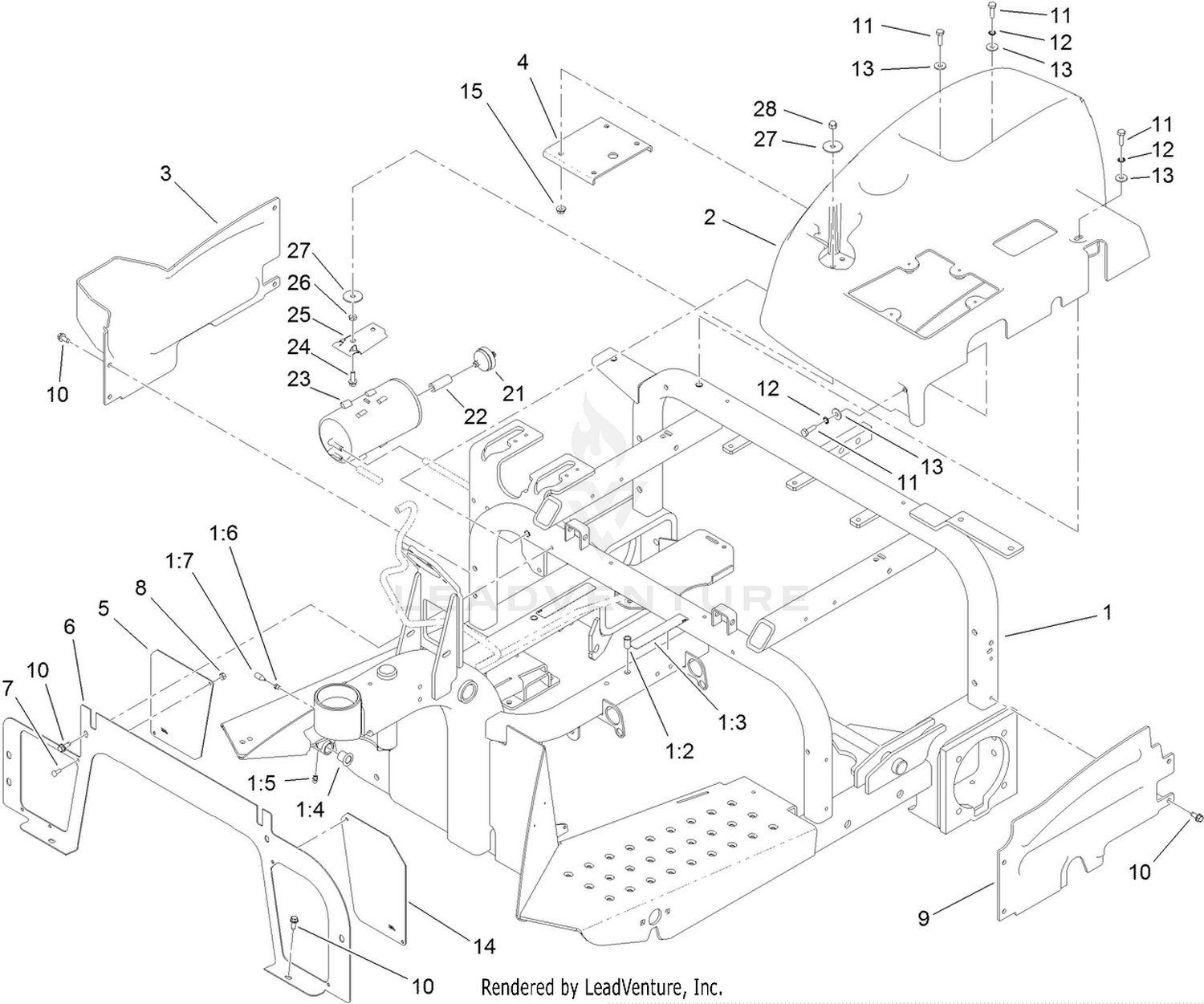 Frame and Console Assembly