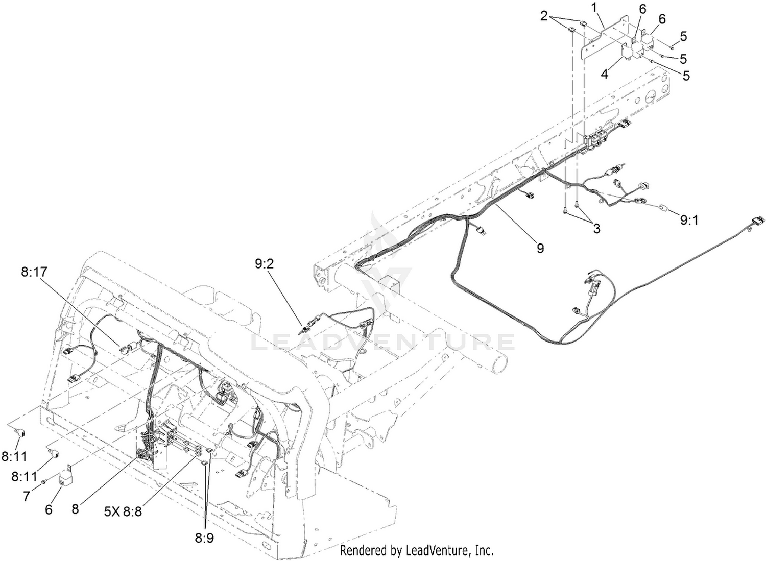 Front and Rear Wire Harness Assembly
