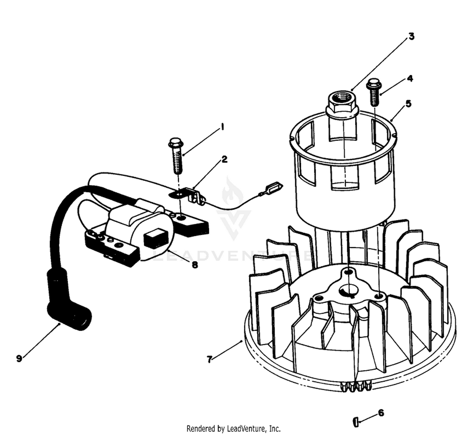 Magneto  Flywheel Assembly (model No. Vmg6)