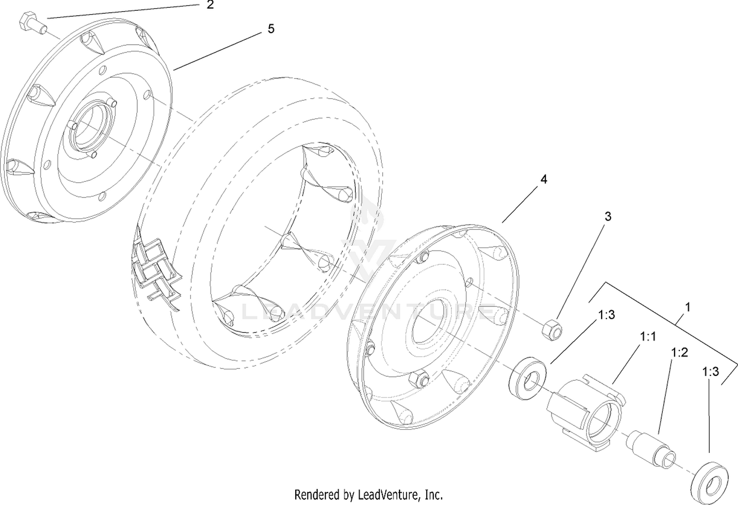 Rear Wheel Assembly No. 100-2860