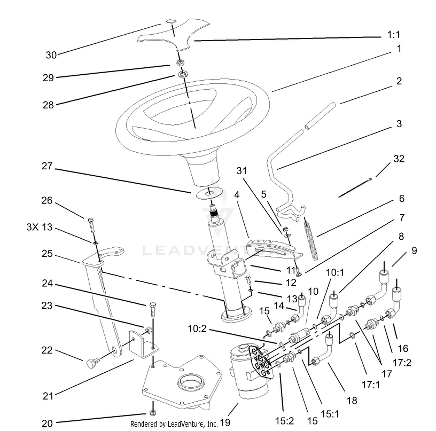 Power Steering  Tilt Assembly