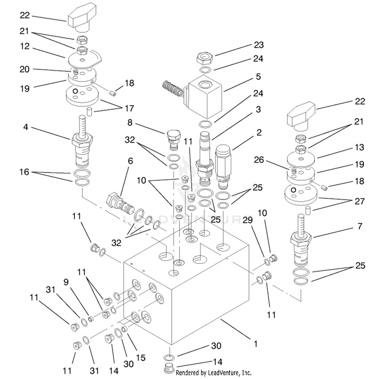 Hydraulic Manifold Assembly No. 95-8675