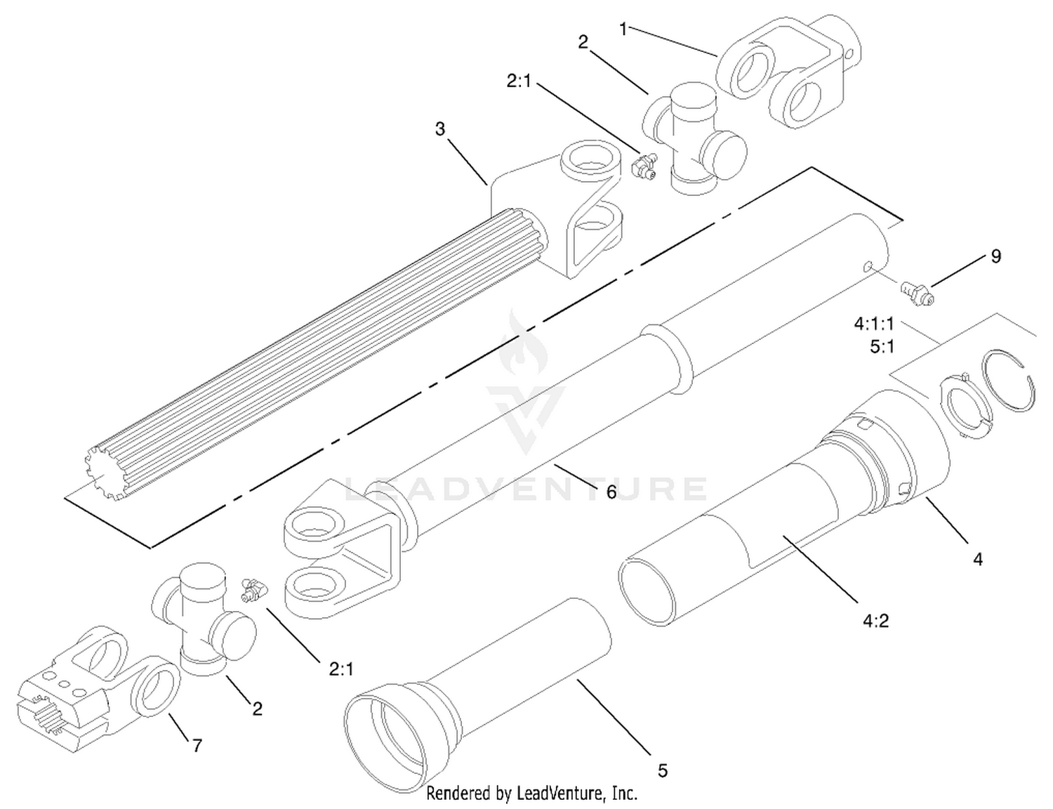 Driveshaft With Guard Assembly No. 93-9994 (only On: 30716te)
