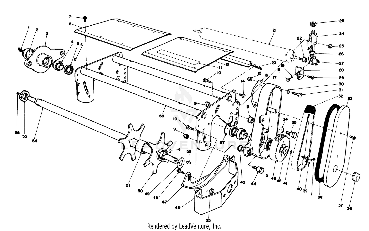 Dethatcher Reel Assemblies R.h.  L.h. (optional) (r.h. Assembly Model No. 03732 L.h. Assembly Model No. 03730)
