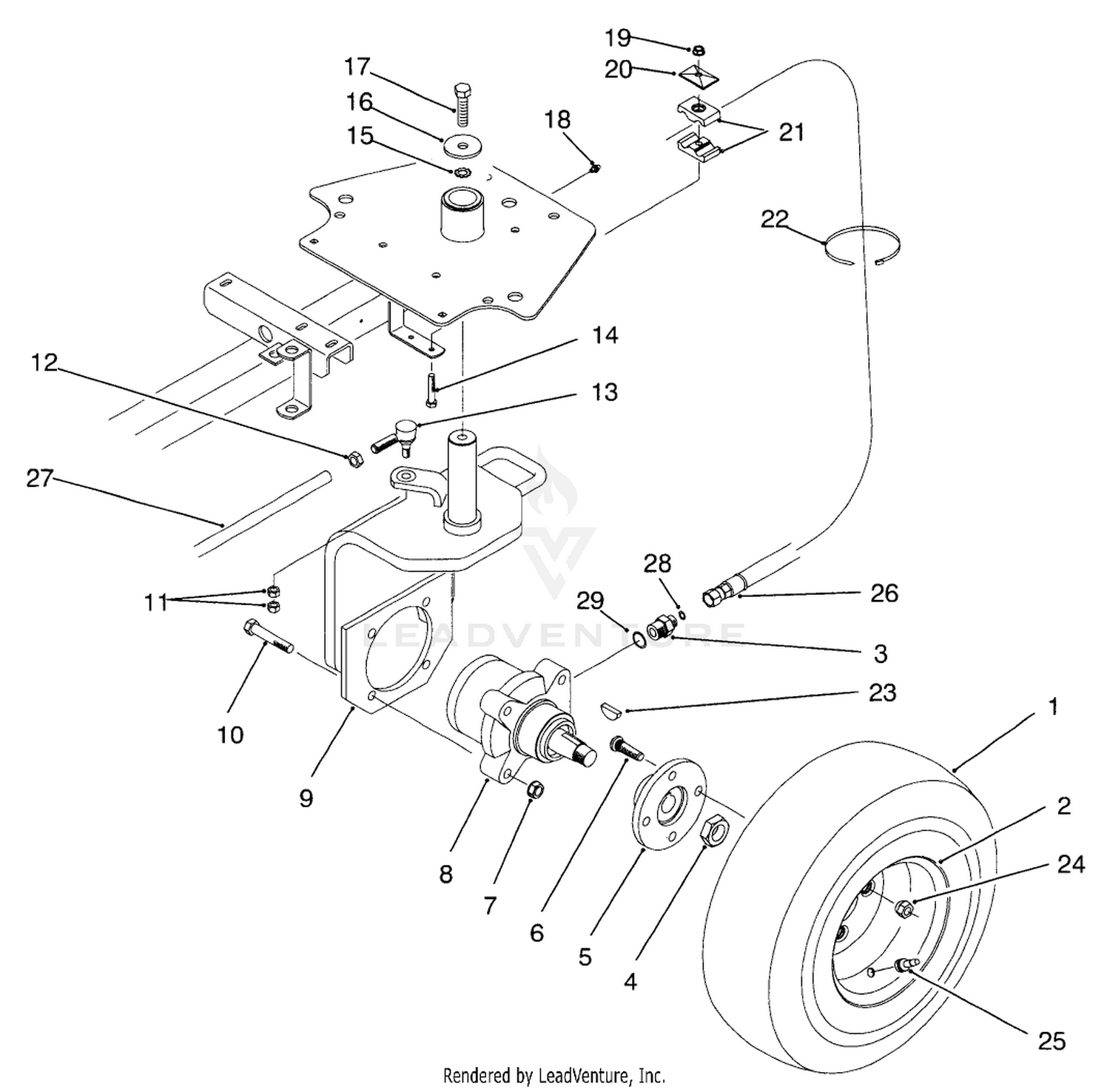 Rear Wheel Assembly (model No. 03426)