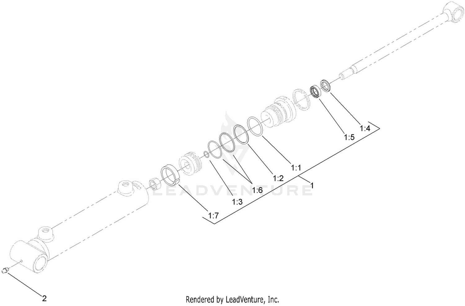 Hydraulic Cylinder Assembly No. 110-9709