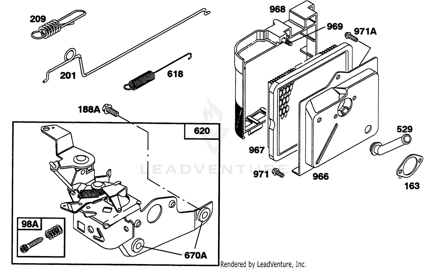 Engine Briggs  Stratton Model 122702-3171-01 4