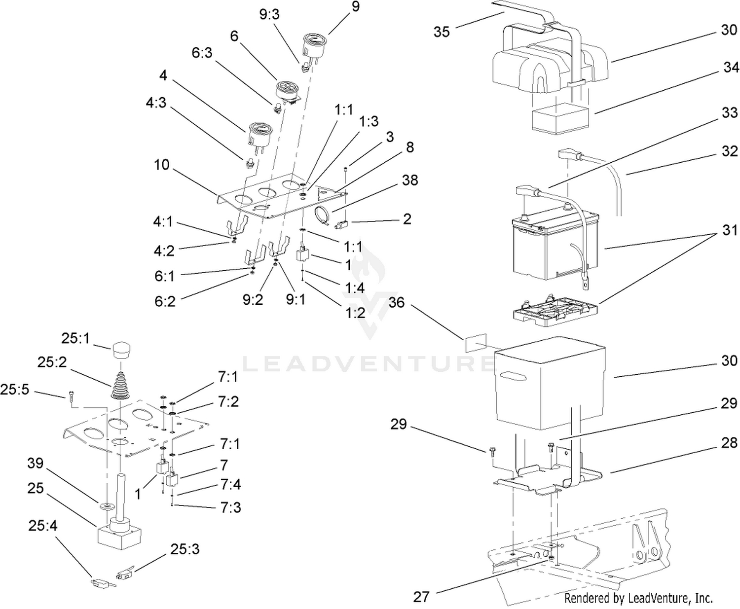 Control Console and Battery Assembly