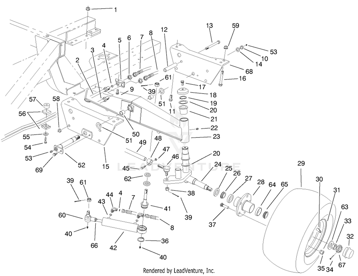 Rear Axle Assembly (model No. 30540 Only)