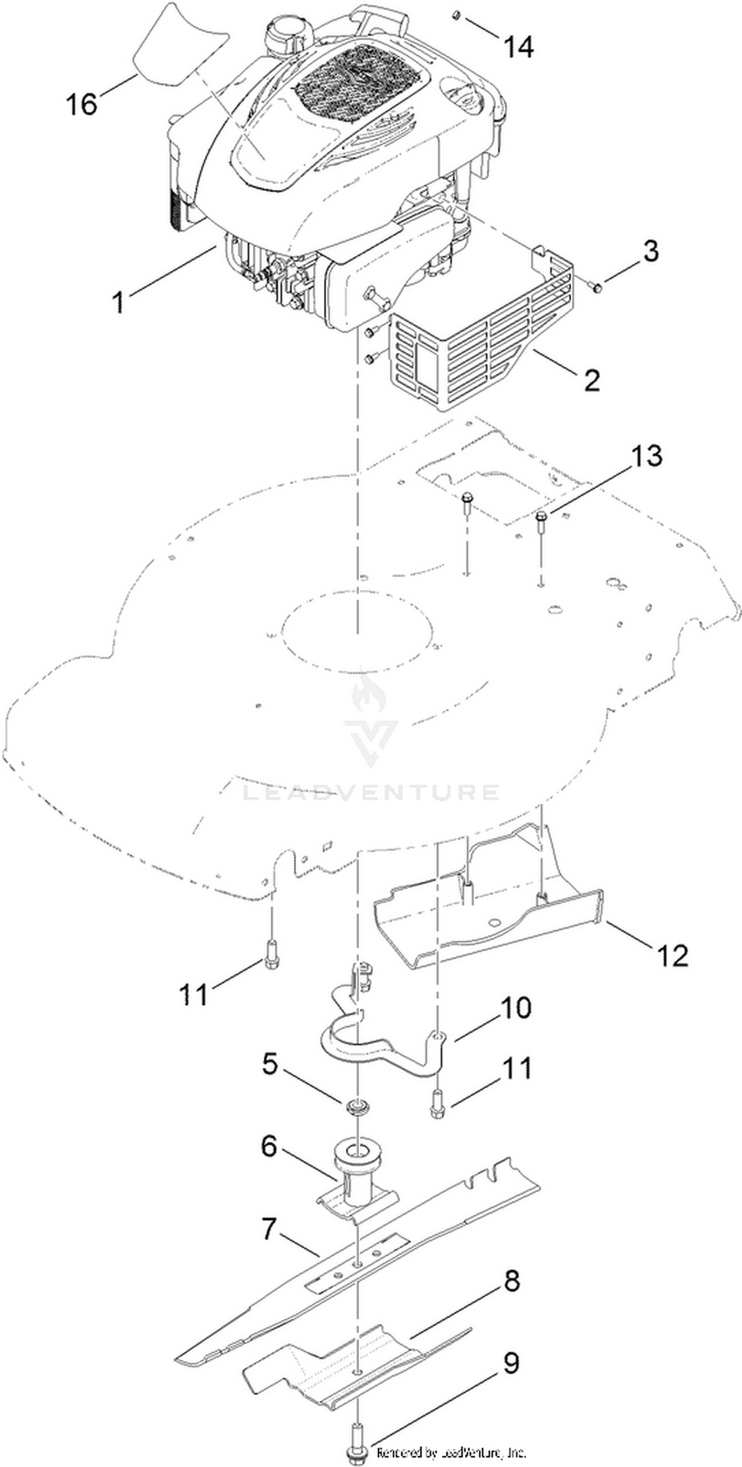 Engine and Blade Assembly