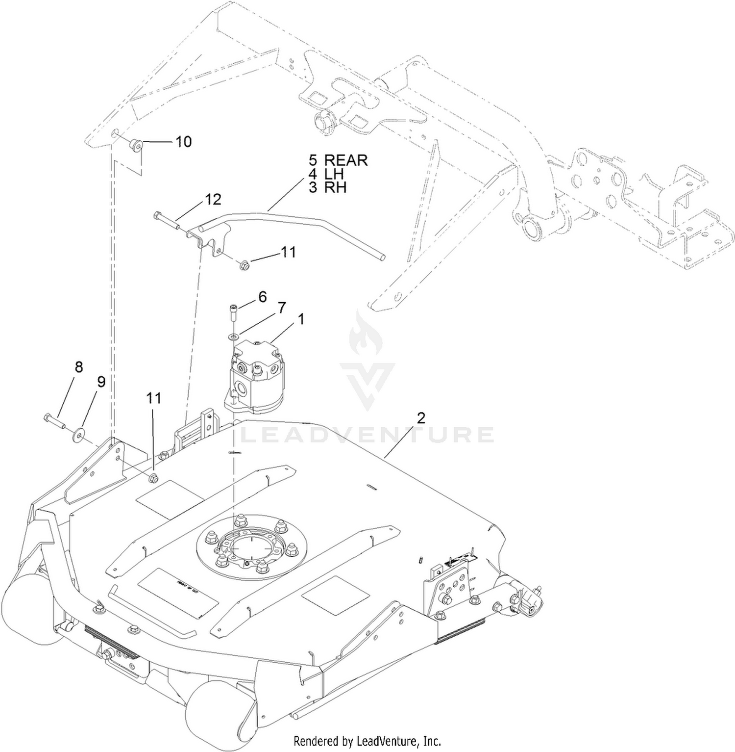 Hydraulic Motor and Cutting Unit Assembly