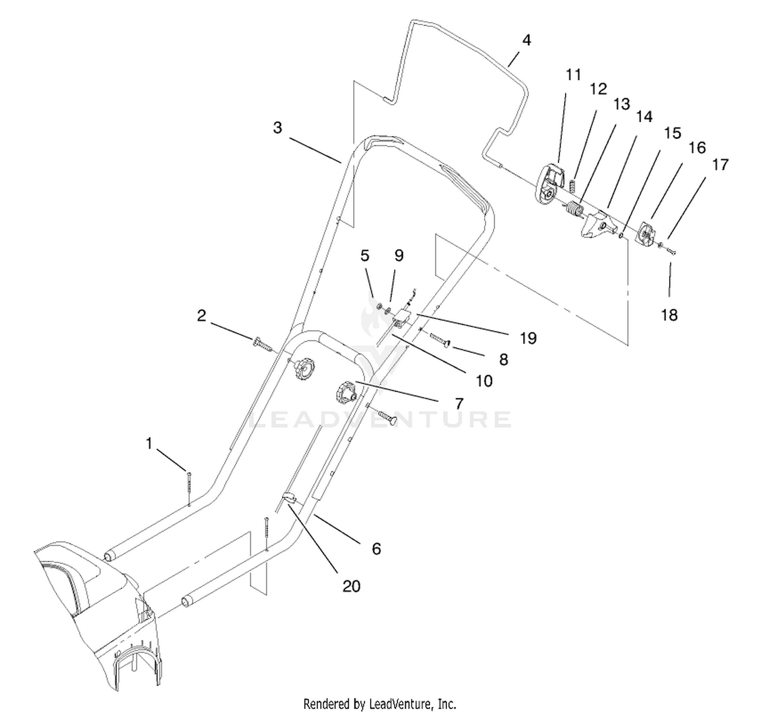 Handle Anad Controls Assembly