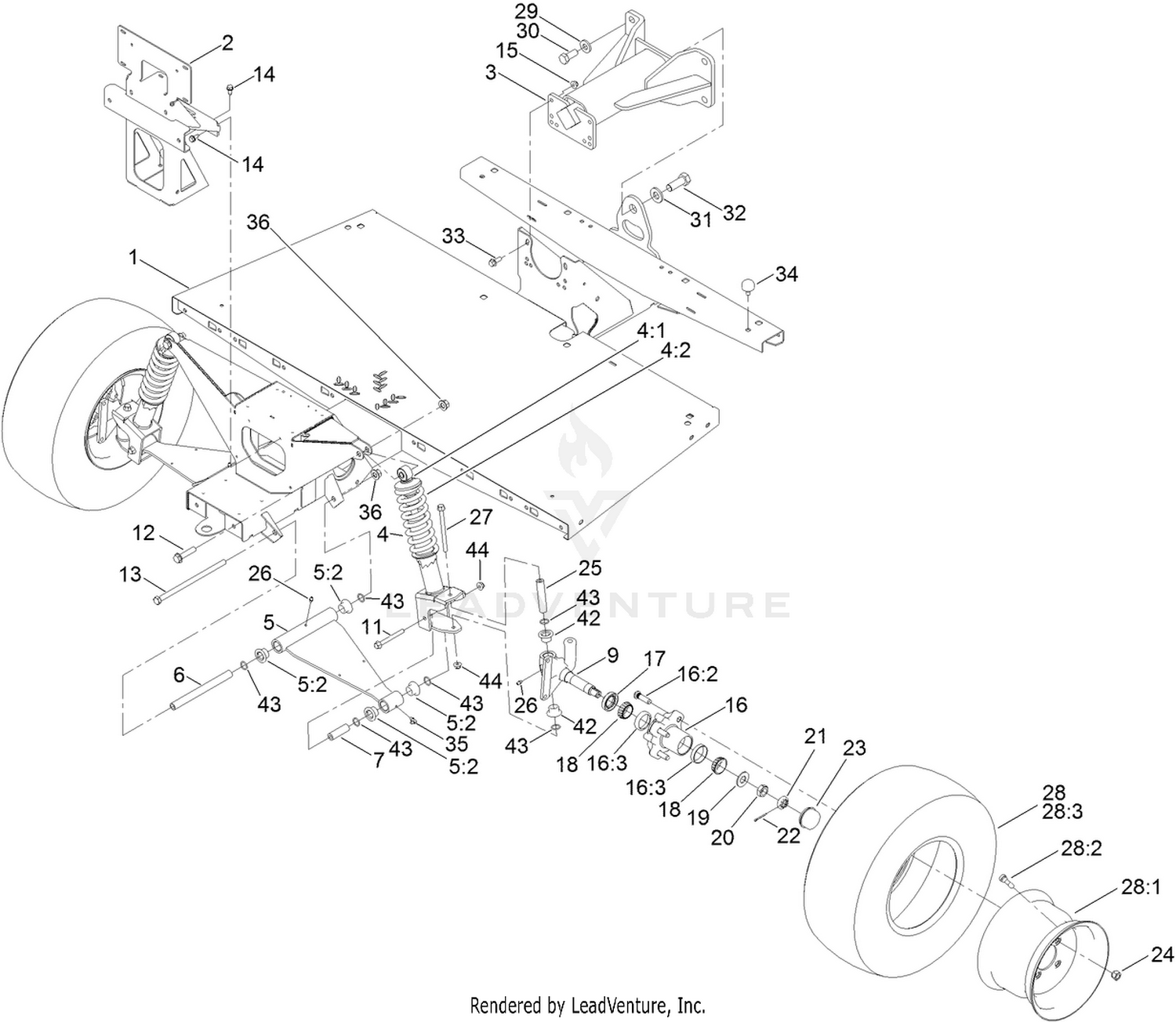 Front Frame and Suspension Assembly
