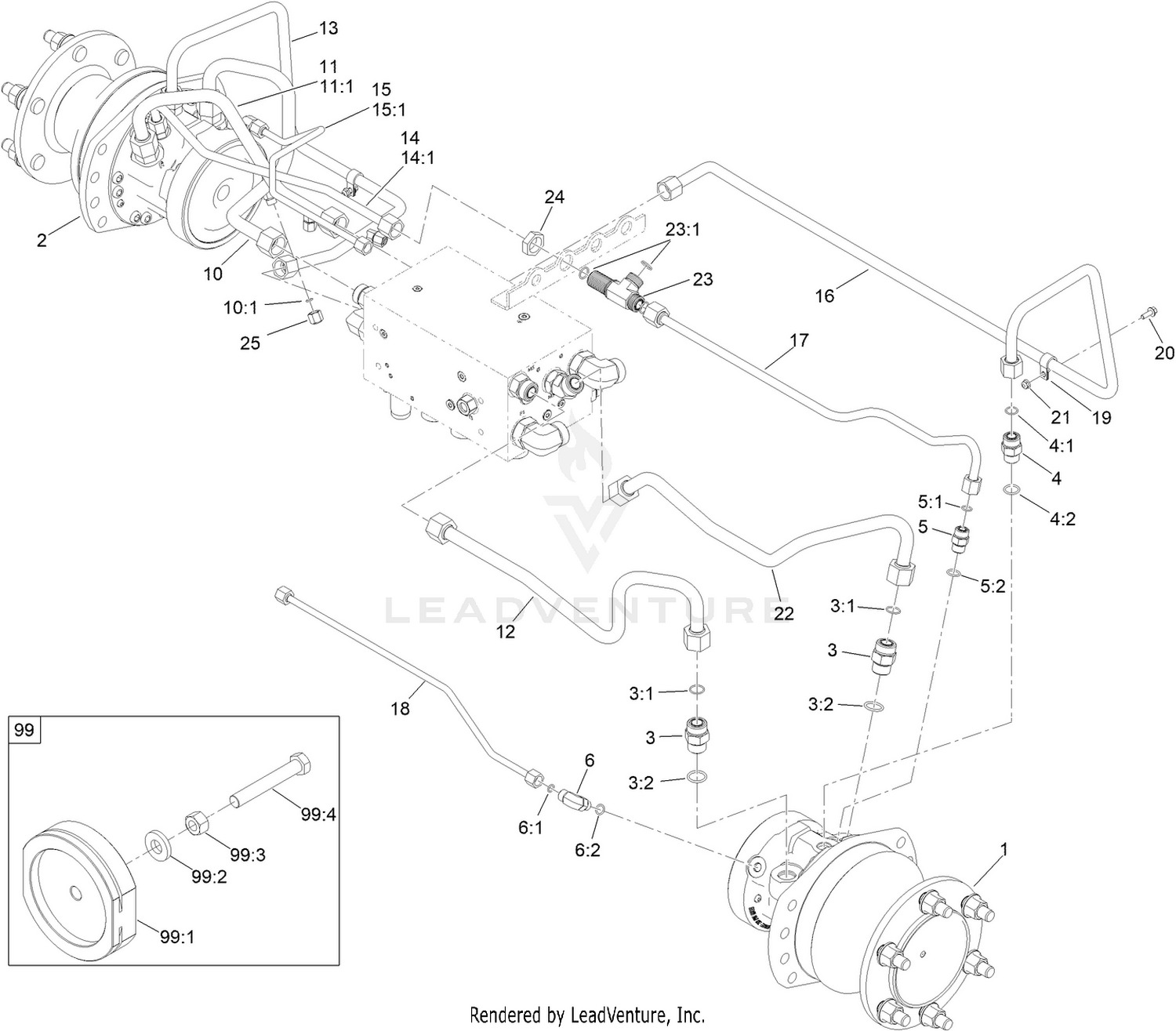 Hydraulic Traction Motors Assembly