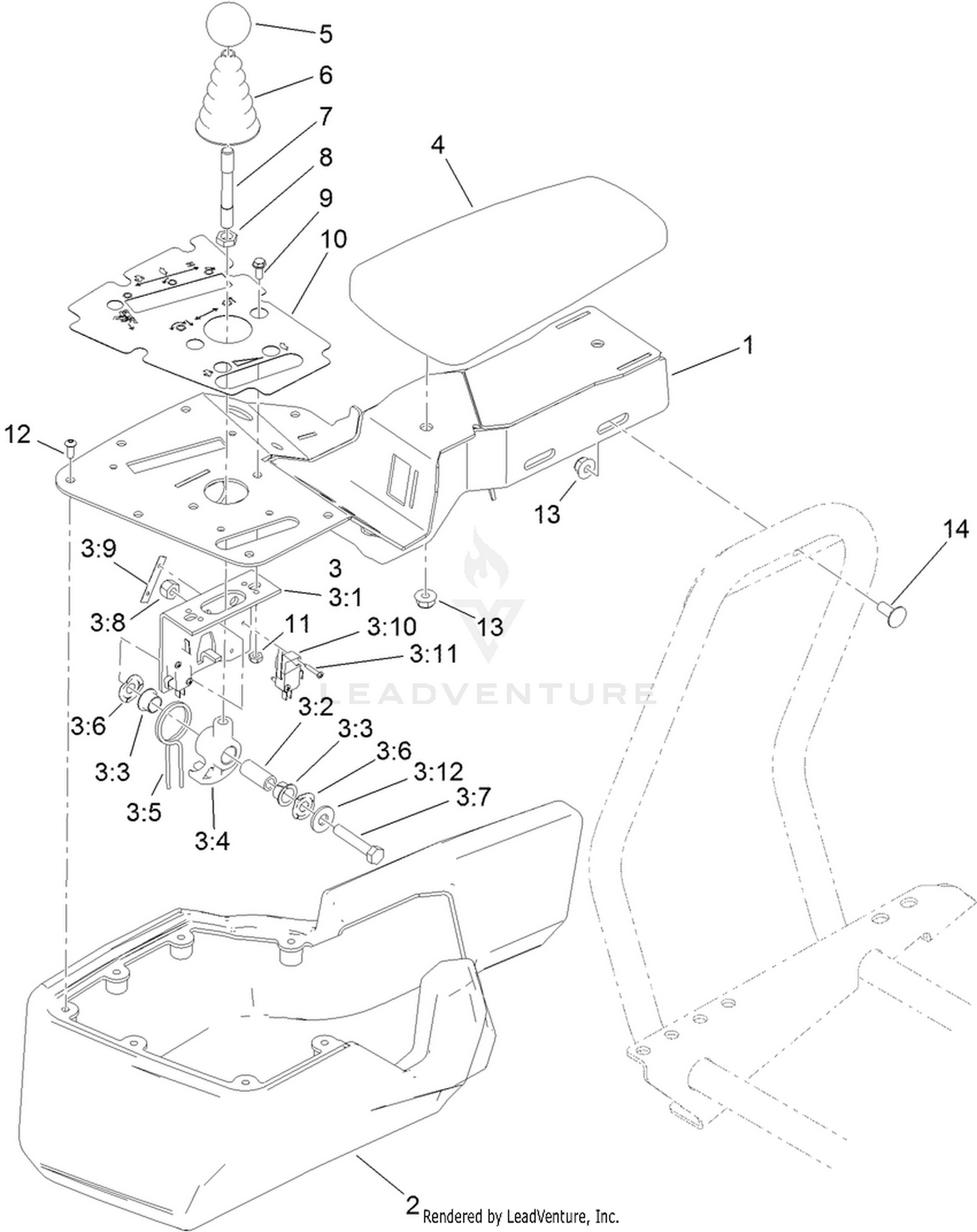 Console and Reel Control Assembly