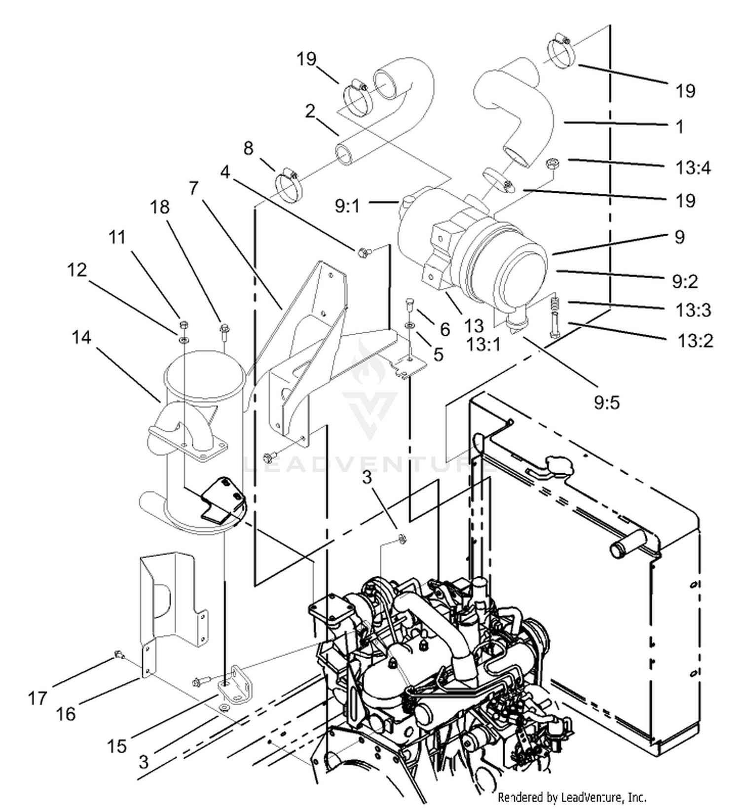 Air Cleaner and Muffler Assembly