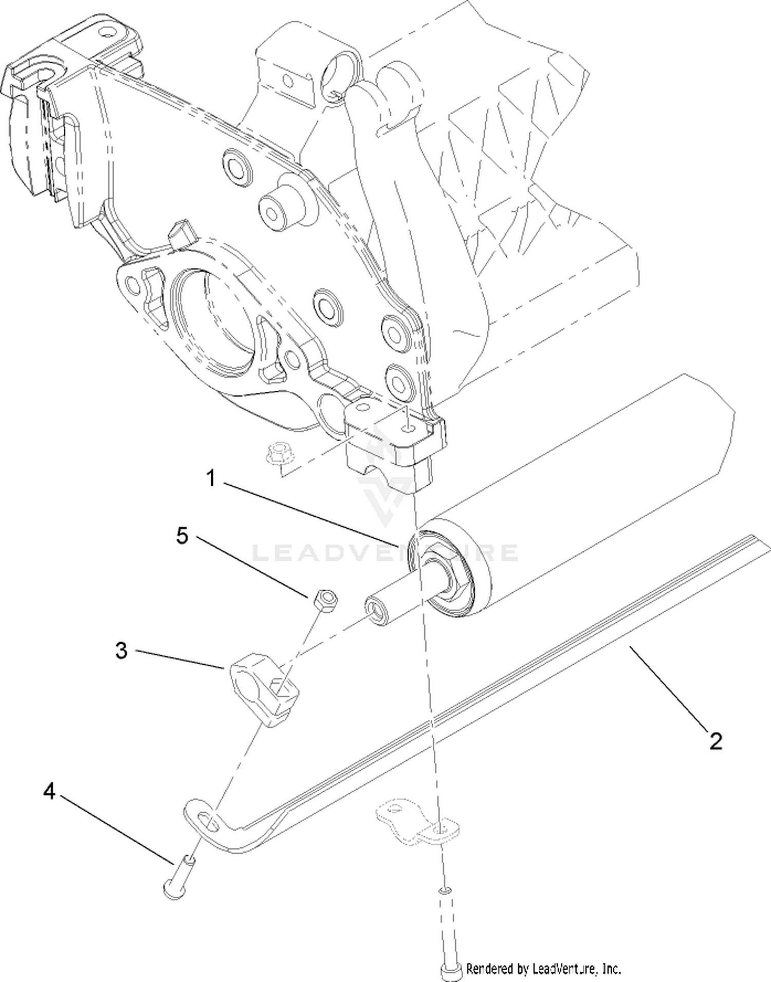 21 Inch Rear Roller Scraper Assembly No. 112-9352