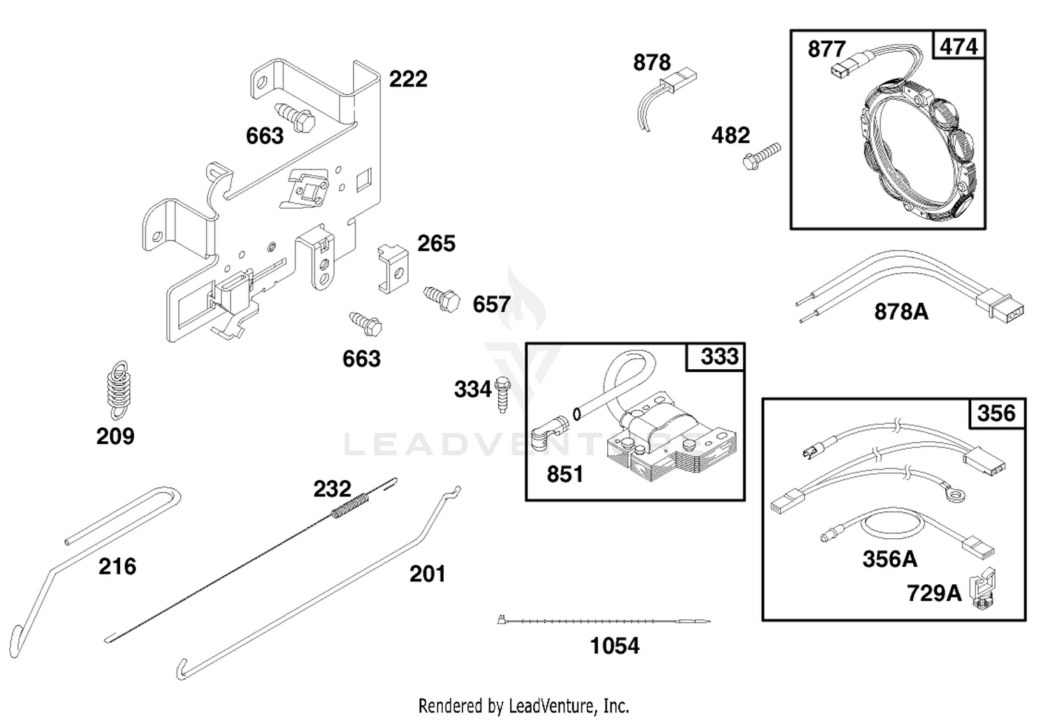 Engine Briggs  Stratton Model 28n777-0174-01 7