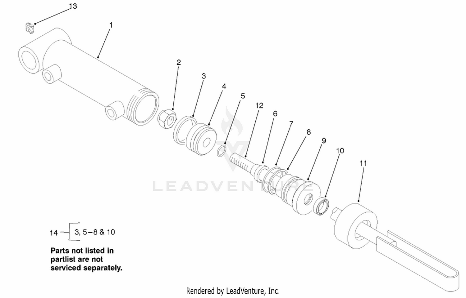 Hydraulic Cylinder Assembly #99-2550